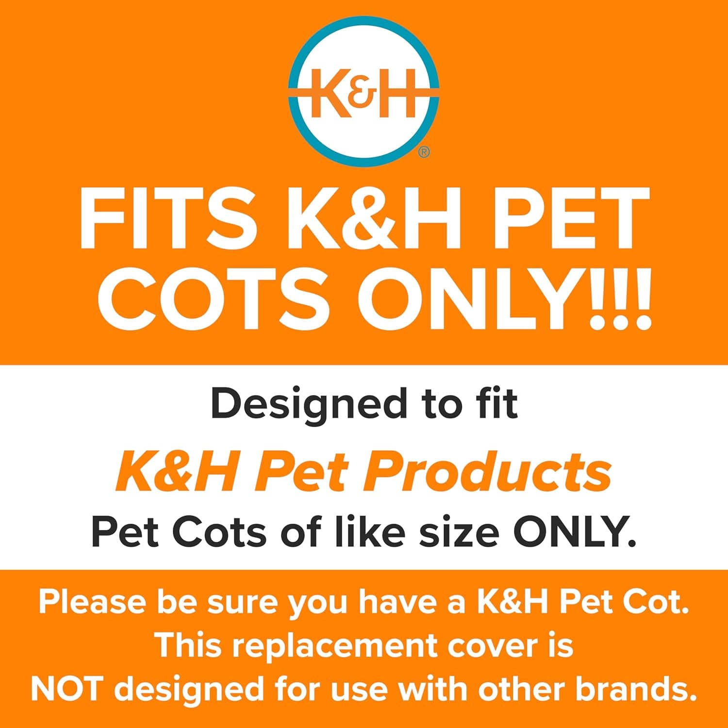 Original Pet Cot Replacement Cover for Elevated Dog Beds (Cot Sold Separately)