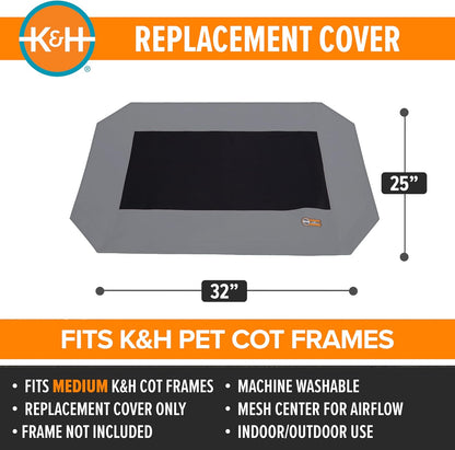 Original Pet Cot Replacement Cover for Elevated Dog Beds (Cot Sold Separately)