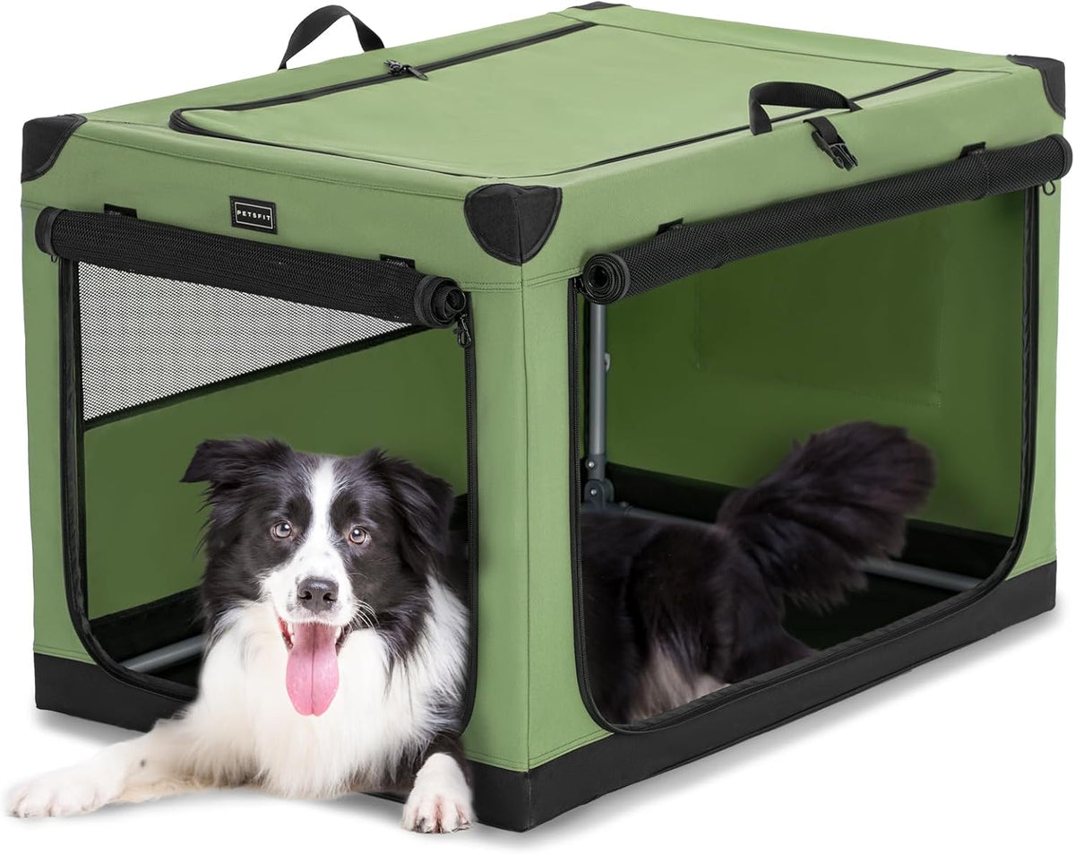 Portable Soft Collapsible Dog Crate for Indoor and Outdoor Soft-Sided Crate