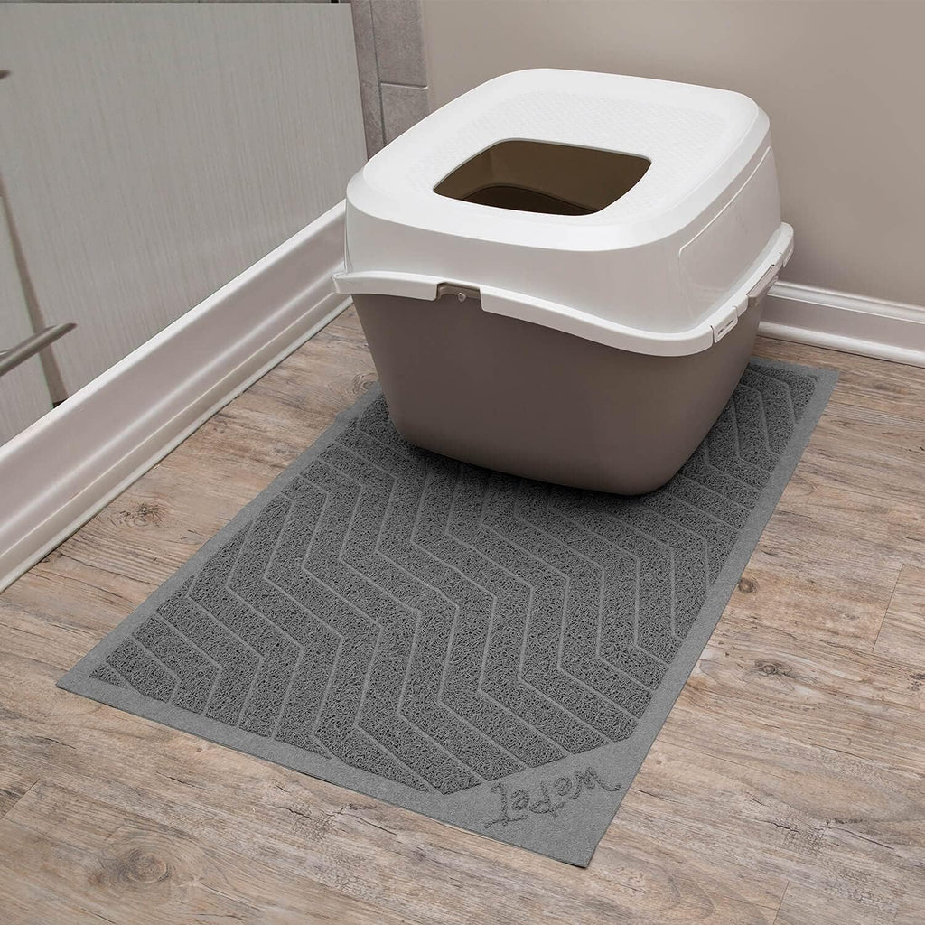 Cat Litter Mat, Kitty Litter Trapping Mesh Mat, 35 X 23 Inch Large, Premium Durable PVC Rug, No Phthalate, Urine Waterproof, Easy Clean, Washable, Scatter Control, Litter Box Carpet