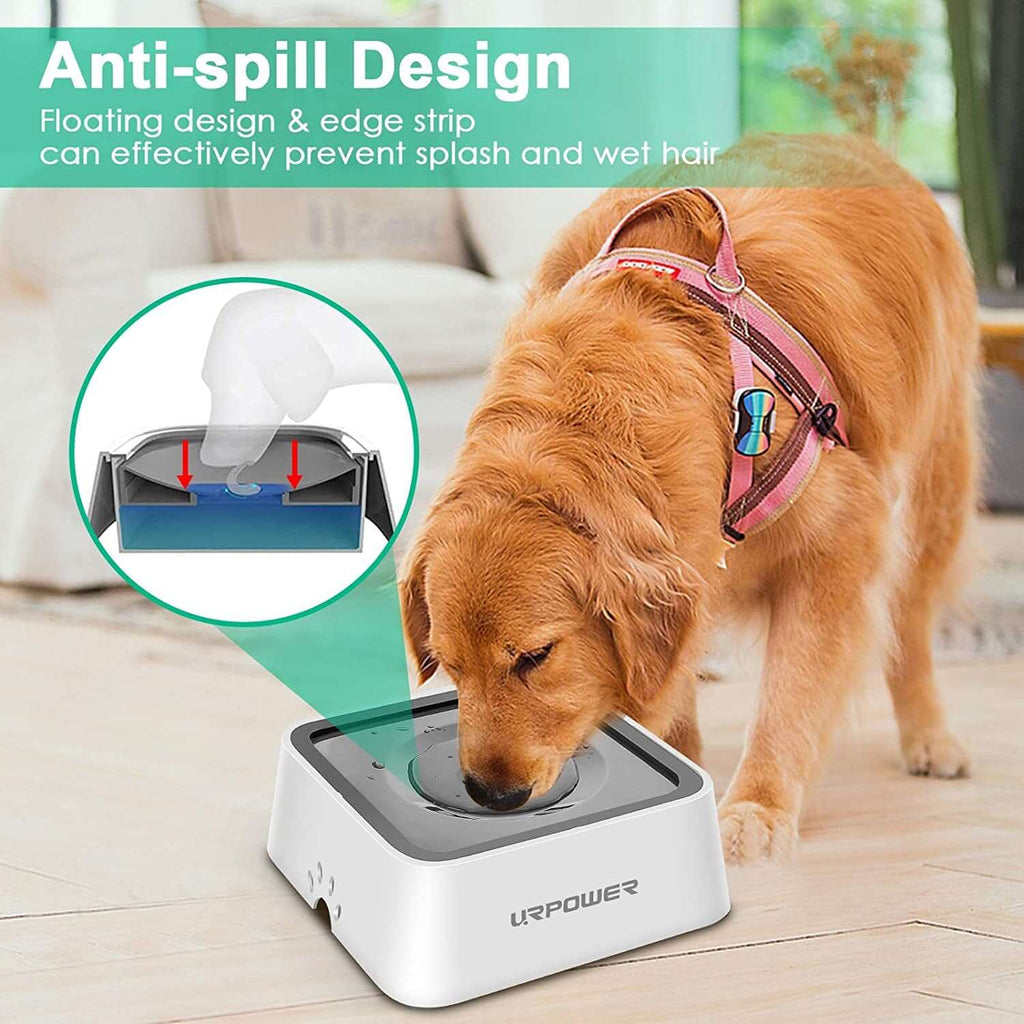 2.5L Dog Water Bowl 85Oz Large Capacity Dog Bowls | No Spill Pet Water Dispenser for Messy Drinkers Splash Proof Slow Feeder Vehicle Carried Travel Bowl for Dogs, Cats &Pets