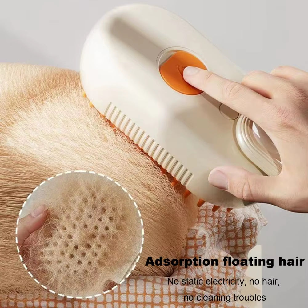 FluffEase™ 4-in-1 Pet Steam Brush – The Ultimate Spa Experience for Your Furry Friend!aming Hair Brush for Dogs Cats