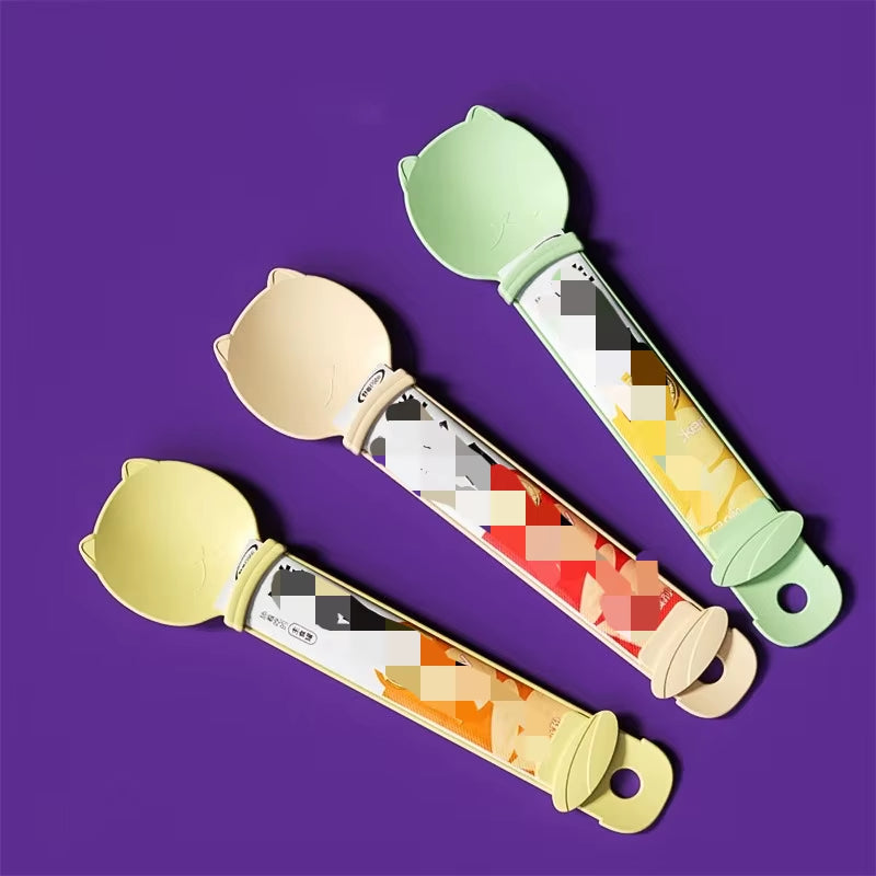 2Pcs Pet Food Dispenser Spoon Squeezes Puree Treats for Cats Dogs Easy Feeding Smooth Paste Delivery No Mess Design Accessories
