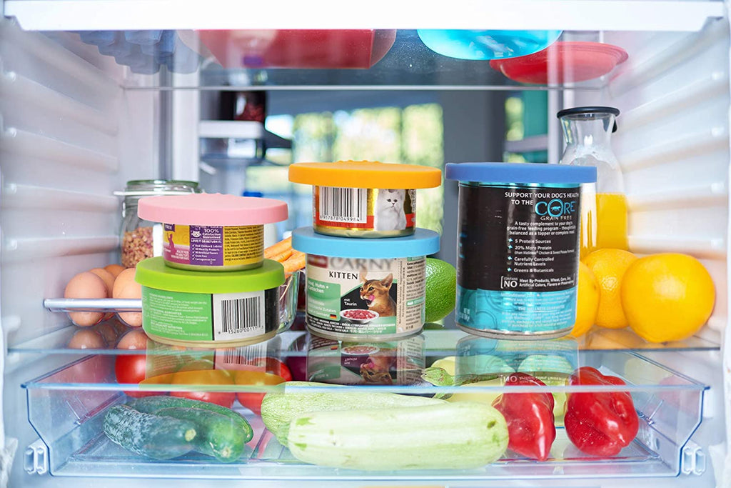 Pet Food Can Cover Silicone Can Lids for Dog and Cat Food(Universal Size,One Fit 3 Standard Size Food Cans)