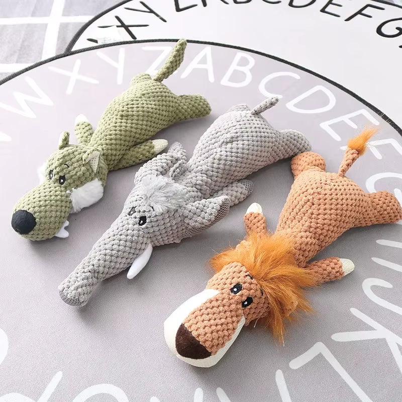 Squeaky Animal Plush Toys – Fun, Teething & Tooth-Cleaning in One