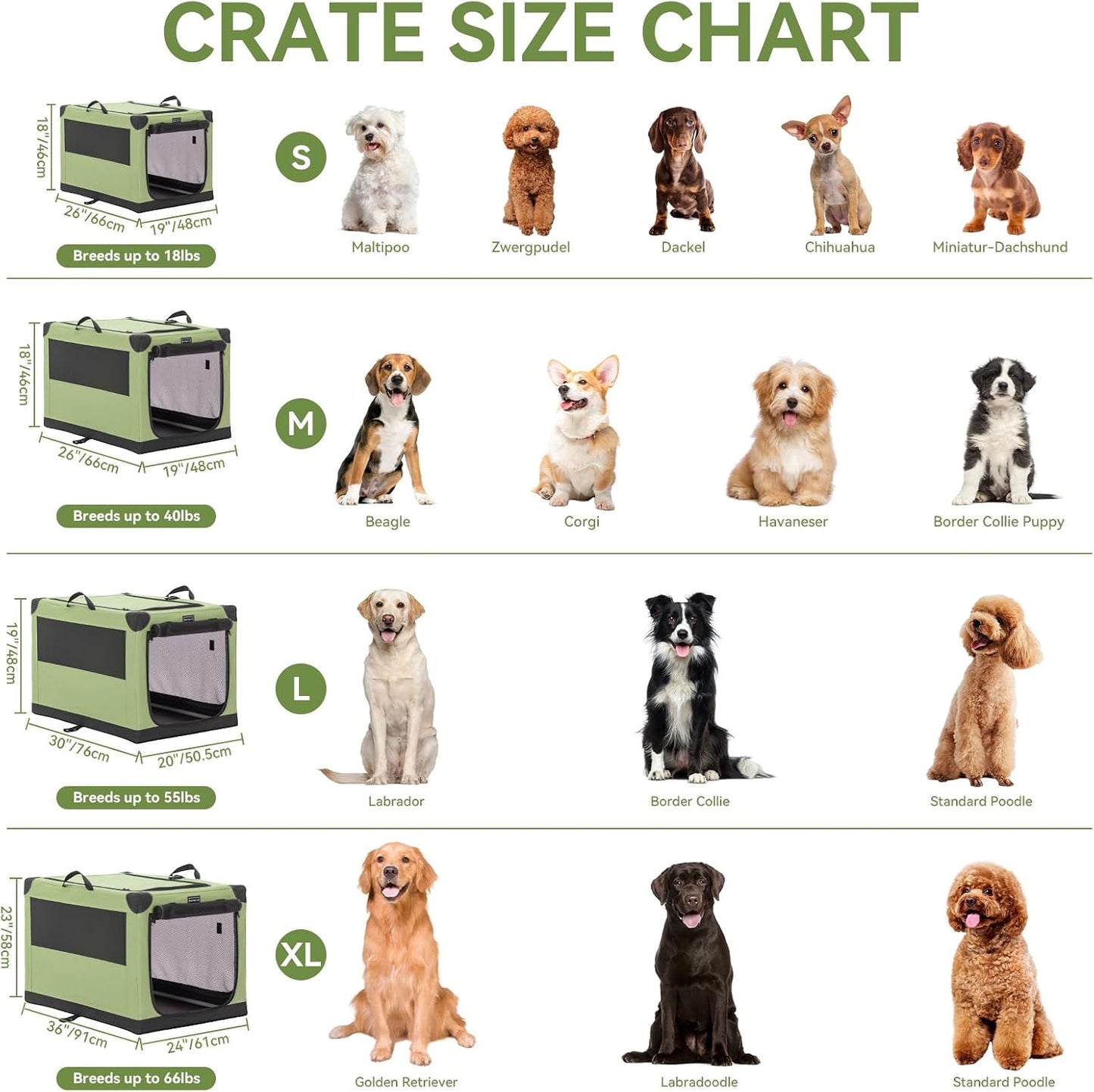Portable Soft Collapsible Dog Crate for Indoor and Outdoor Soft-Sided Crate