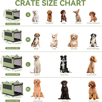 Portable Soft Collapsible Dog Crate for Indoor and Outdoor Soft-Sided Crate