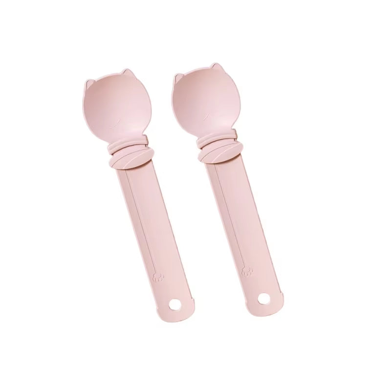 2Pcs Pet Food Dispenser Spoon Squeezes Puree Treats for Cats Dogs Easy Feeding Smooth Paste Delivery No Mess Design Accessories