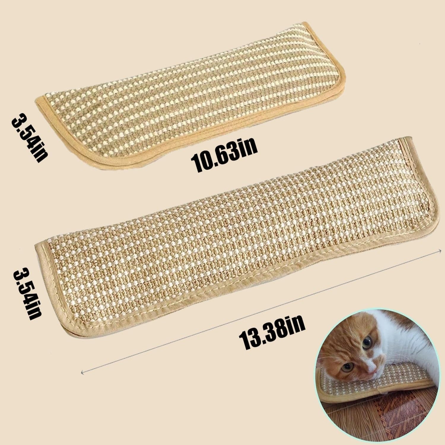 3Pcs Organic Catnip Pillows for Indoor Cats - 6000Mg A+ Catnip, Sisal Scratcher Mat, Durable Teething Toy for Aggressive Chewers,Boredom, Anxiety Relief (3Pcs Small)