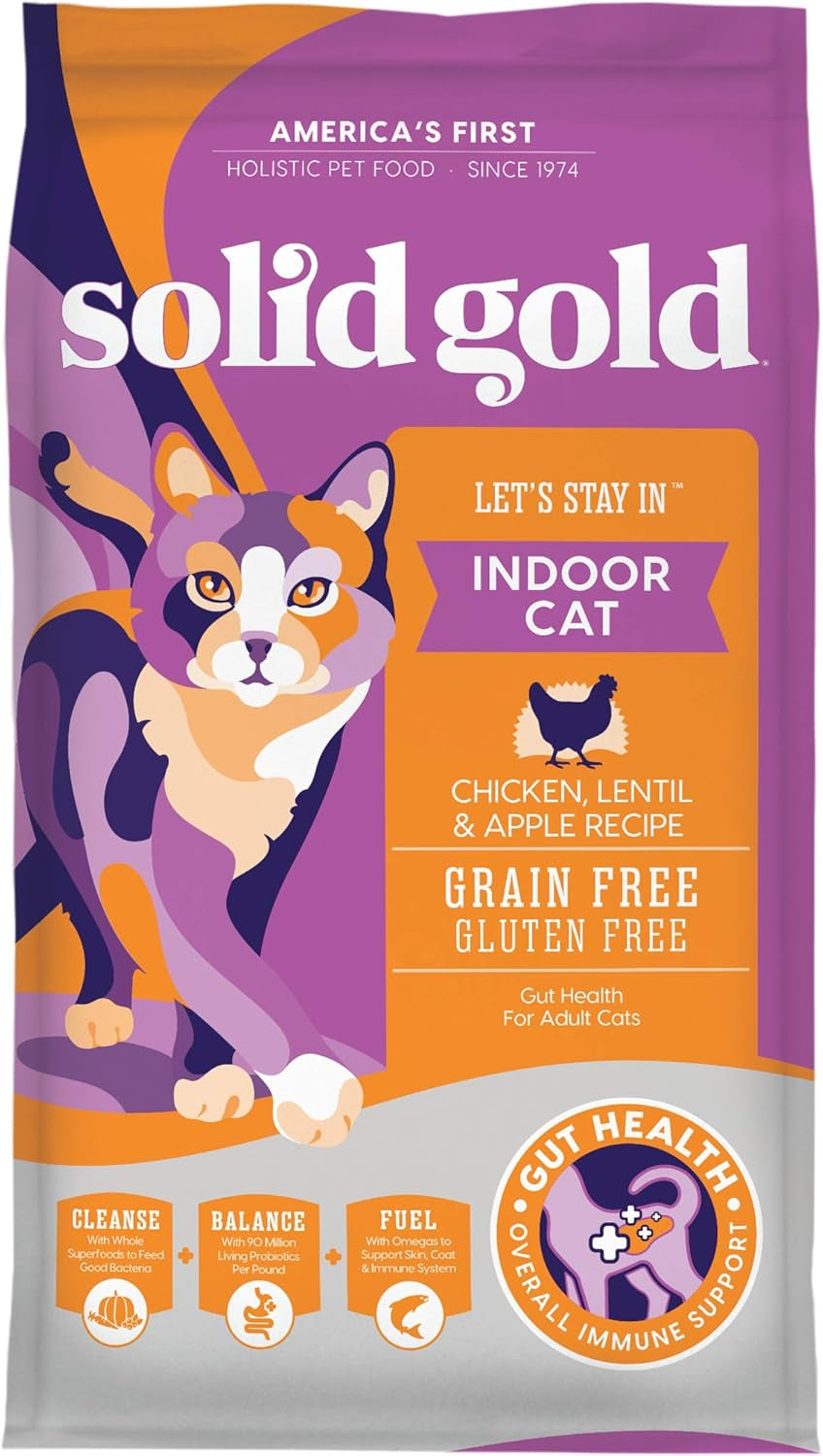 - Let’S Stay in - Grain-Free - Indoor Formula Dry Cat Food with Superfoods - Hairball Control - Protected Probiotic Blends - Holistic Food for Adult Cats