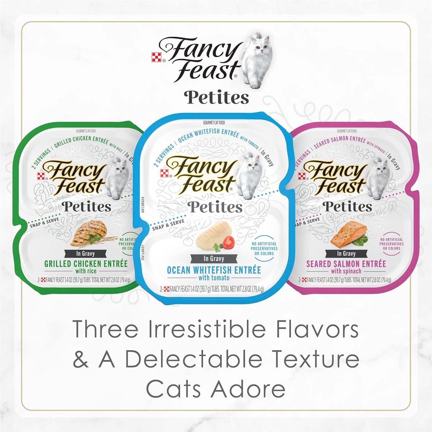 Purina  Petites Gravy Adult Gourmet Single Serve Break Apart Wet Cat Food