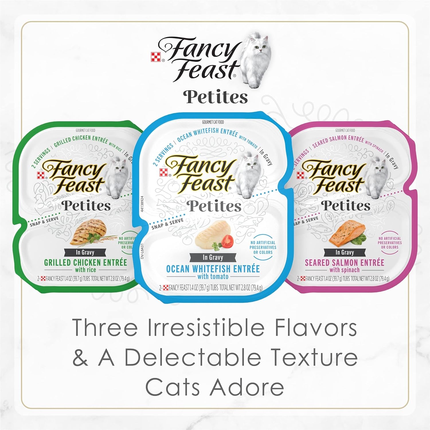 Purina  Petites Gravy Adult Gourmet Single Serve Break Apart Wet Cat Food