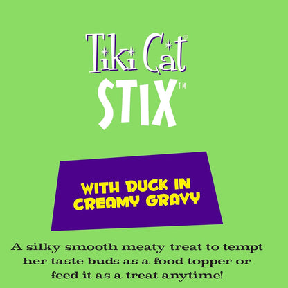 Tiki Cat Stix Wet Treats, Grain Free Lickable Silky Smooth Blend in Creamy Gravy, Topper or Treat