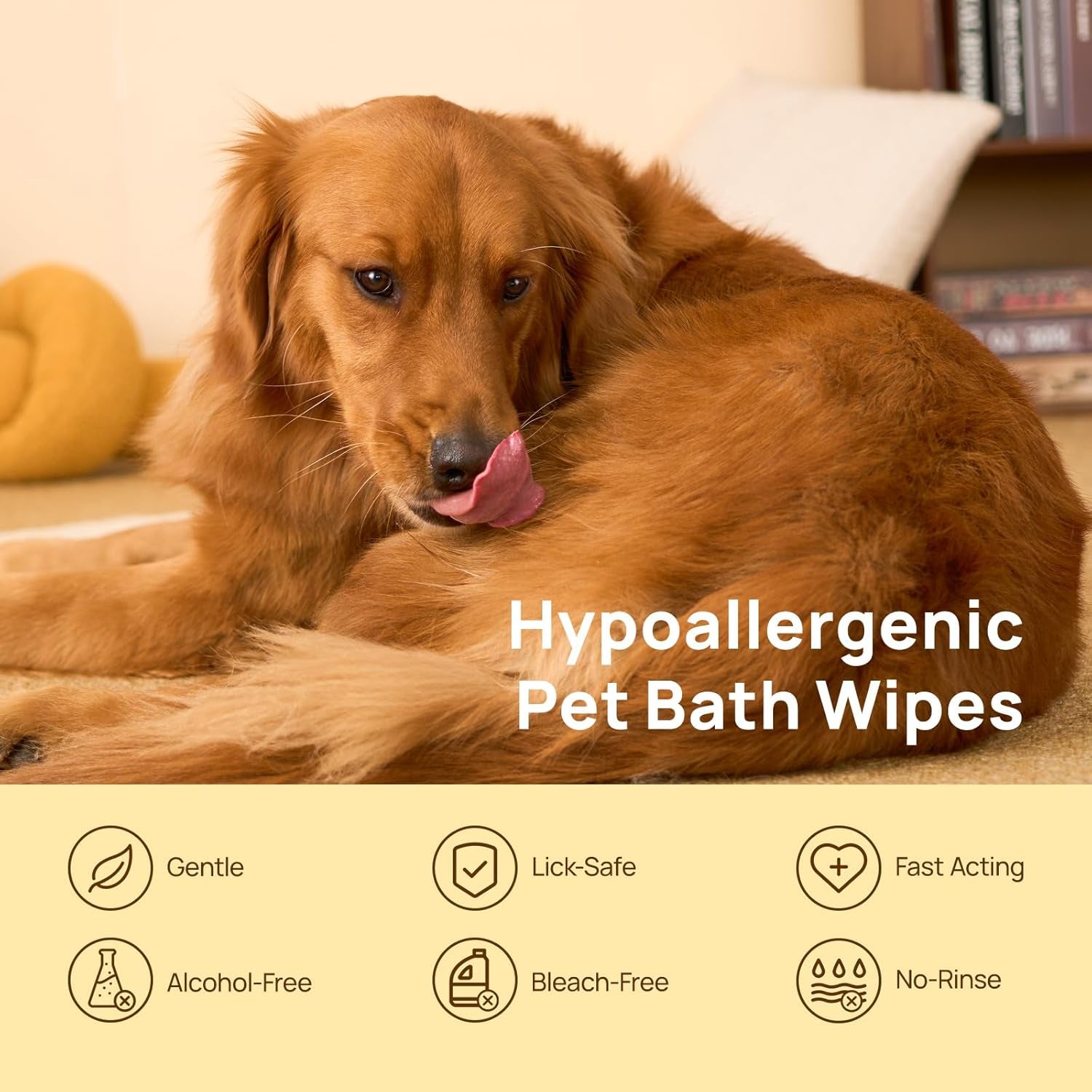 Cleaning Deodorizing Glove Wipes for Dogs & Cats, Vet Recommended Hypoallergenic Hydrating & Nourish Fur Pet Grooming Glove Wipes, Pet Bathing Wipes for Horse Coat Care,20Pcs Coconut Scent