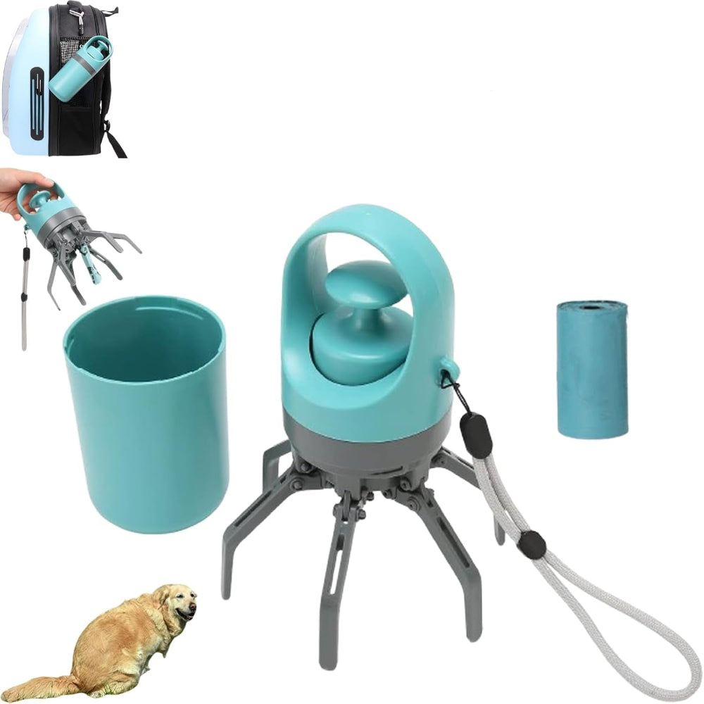Portable Pet Pooper Scooper,Portable Pooper Scooper for Dogs,Portable Poop Scooper with Bags,Pooper Scoopers with Bag Attachment,With 15/60/120 PCS Bag Attachment. (15PCS, Bags)