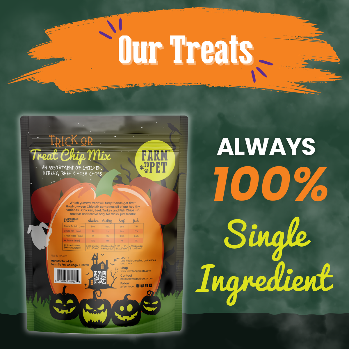 Treat Chip Mix Halloween Dog Treats