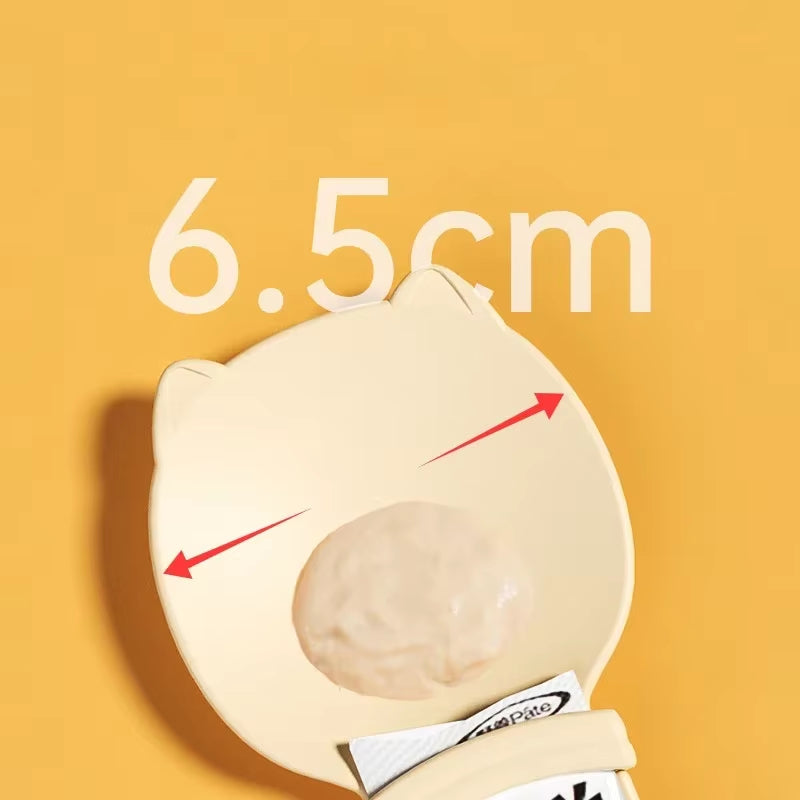2Pcs Pet Food Dispenser Spoon Squeezes Puree Treats for Cats Dogs Easy Feeding Smooth Paste Delivery No Mess Design Accessories
