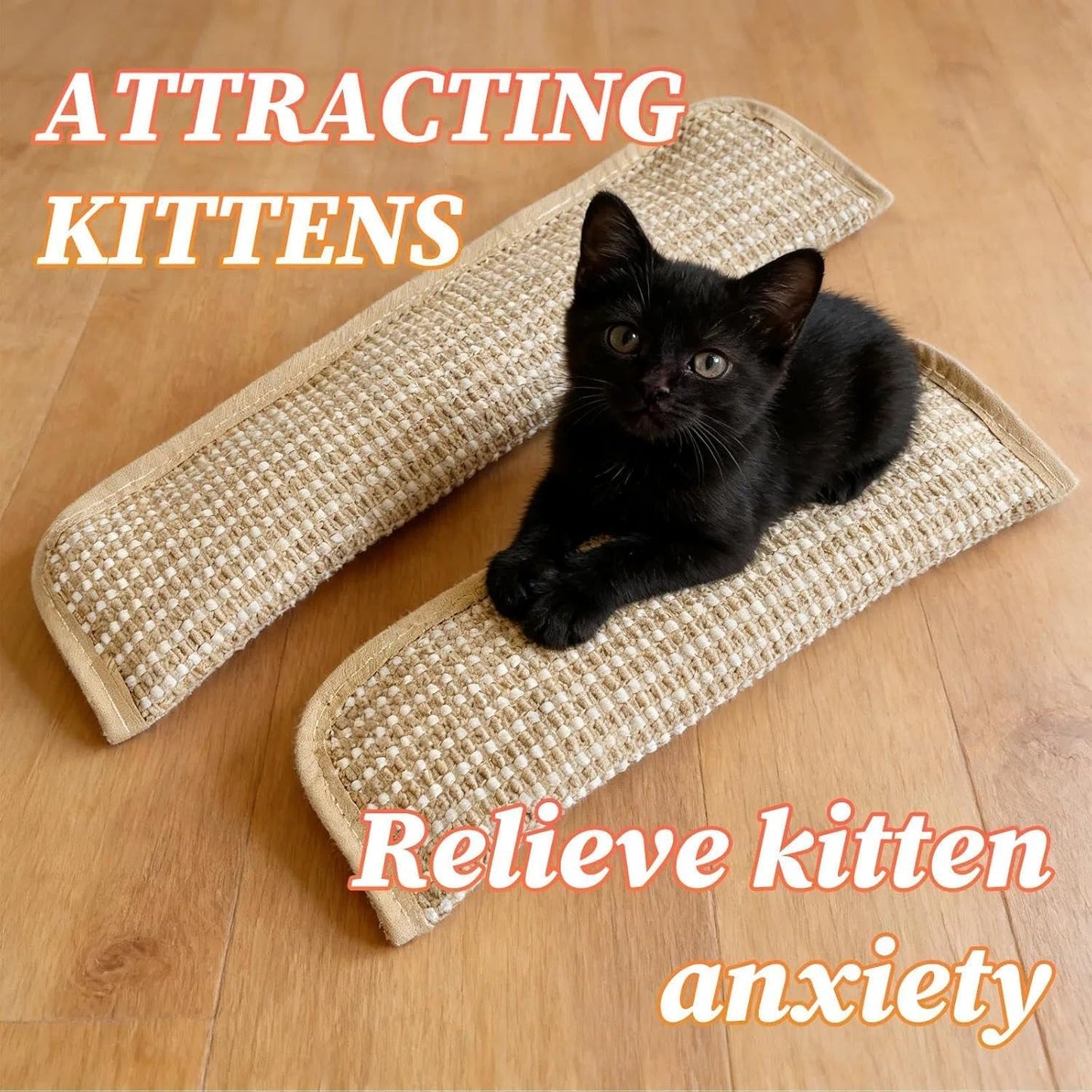 3Pcs Organic Catnip Pillows for Indoor Cats - 6000Mg A+ Catnip, Sisal Scratcher Mat, Durable Teething Toy for Aggressive Chewers,Boredom, Anxiety Relief (3Pcs Small)