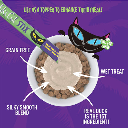 Tiki Cat Stix Wet Treats, Grain Free Lickable Silky Smooth Blend in Creamy Gravy, Topper or Treat