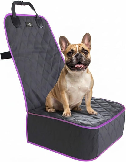 Dog Car Seat Cover, Waterproof Front Seat Protector for SUV Truck Sedan, Pet Safety Travel Comfort System with Universal Fit, Beige