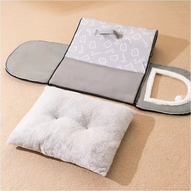 Warm Dog House Detachable Pet Sleeping Bed for Small Medium Dogs Cats Soft Non-Slip Dog Kennel Puppy Kitten Nest Pet Supplies