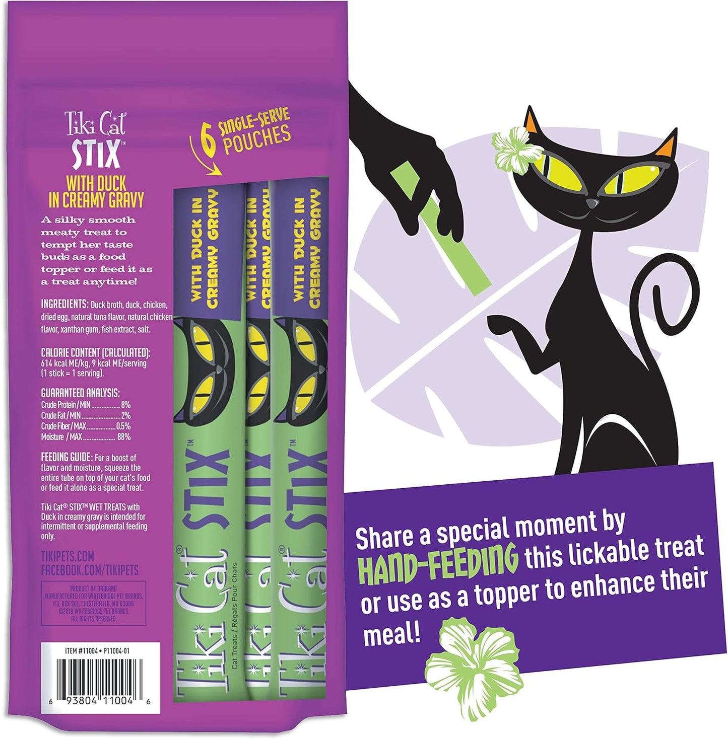 Tiki Cat Stix Wet Treats, Grain Free Lickable Silky Smooth Blend in Creamy Gravy, Topper or Treat